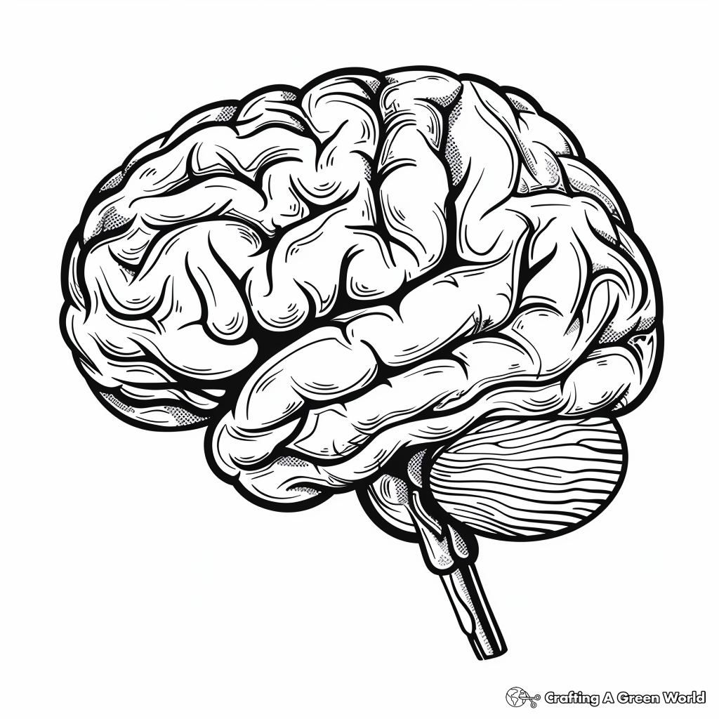 Brain Coloring Pages Free Printable 