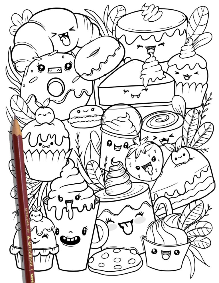 Buy PRINTABLE Cute Dessert Coloring Page Hand drawn Coloring Sheet Sweet Kawaii Doodles Coloring Page Kids Coloring Page Adult Coloring Online In India Etsy