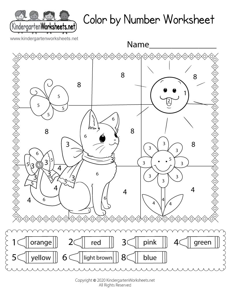 printable color by number for kids