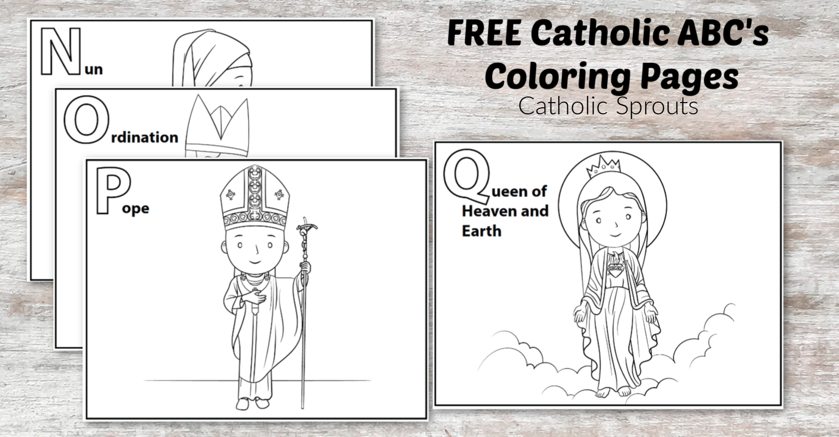Catholic ABC s Coloring Pages NEW AND IMPROVED Catholic Sprouts