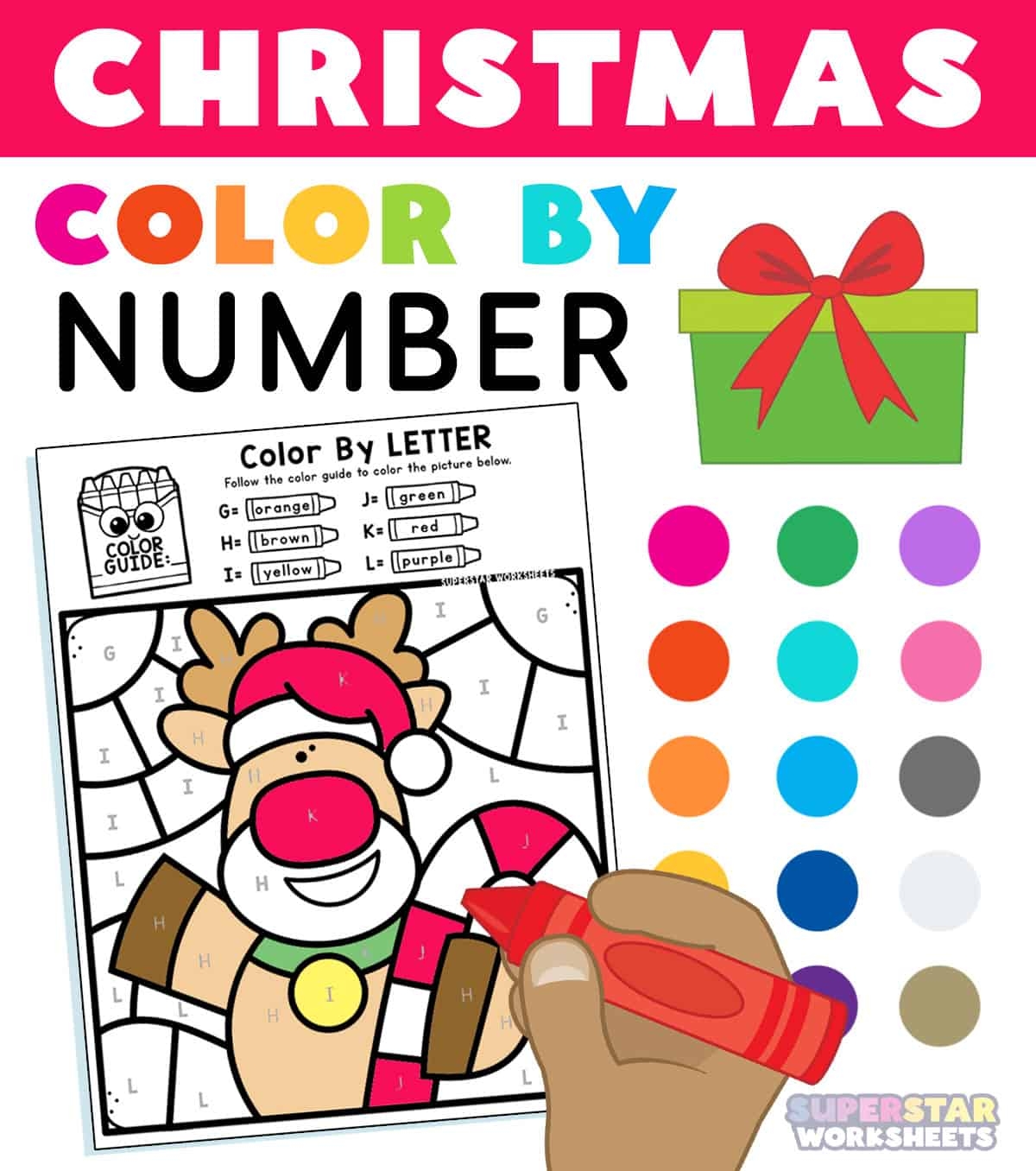 Christmas Color By Number Superstar Worksheets Christmas Color By Number Superstar Worksheets