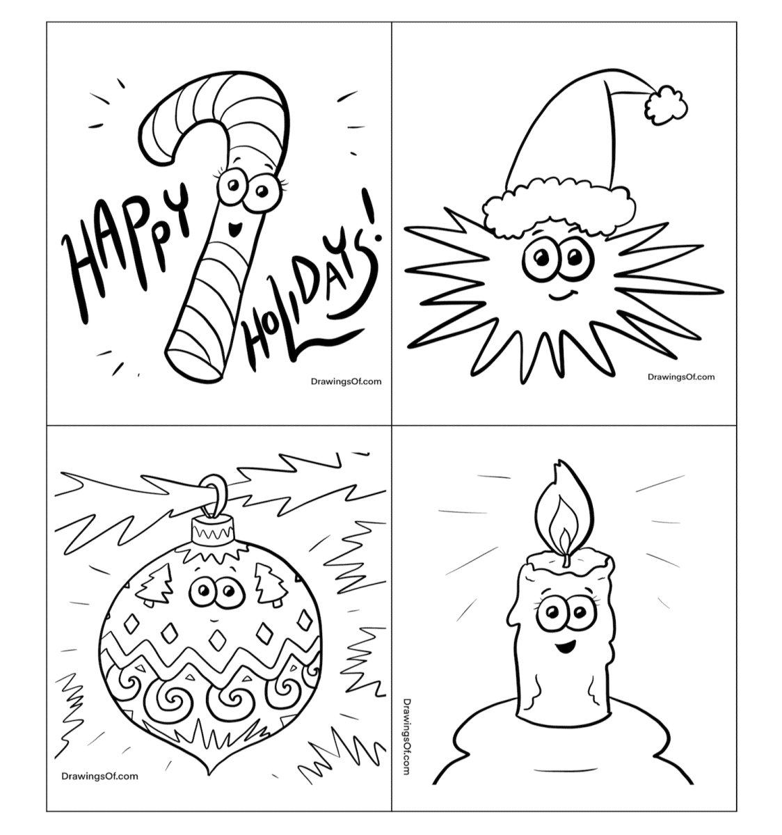 christmas card coloring pages printable