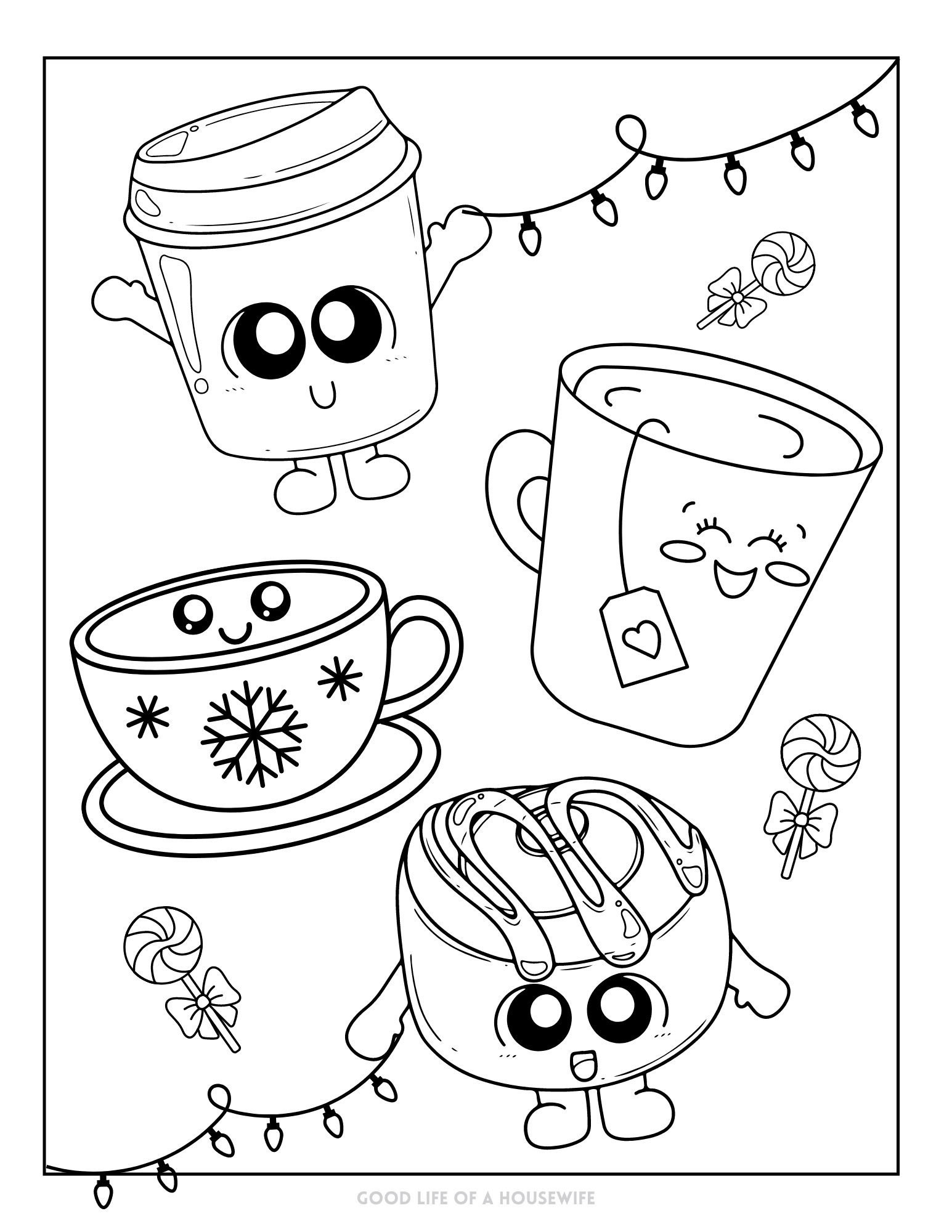 Christmas Coloring Pages Good Life Of A Housewife
