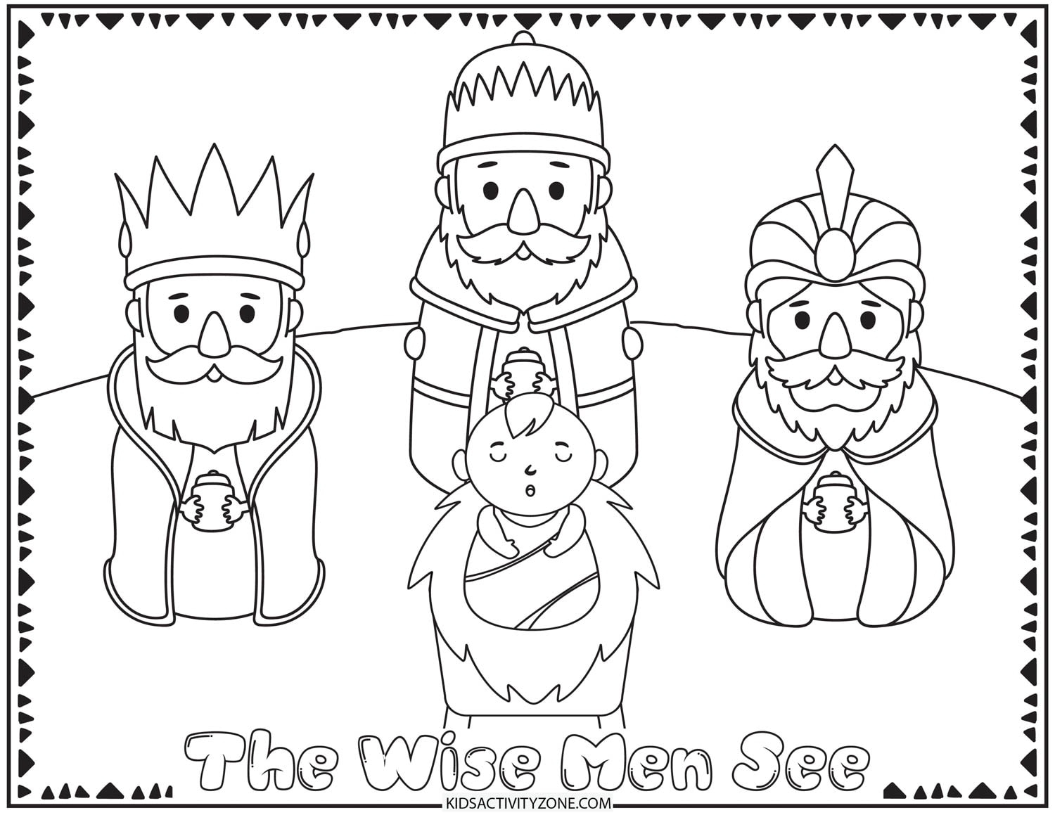 Christmas Story Coloring Pages Nativity Kids Activity Zone