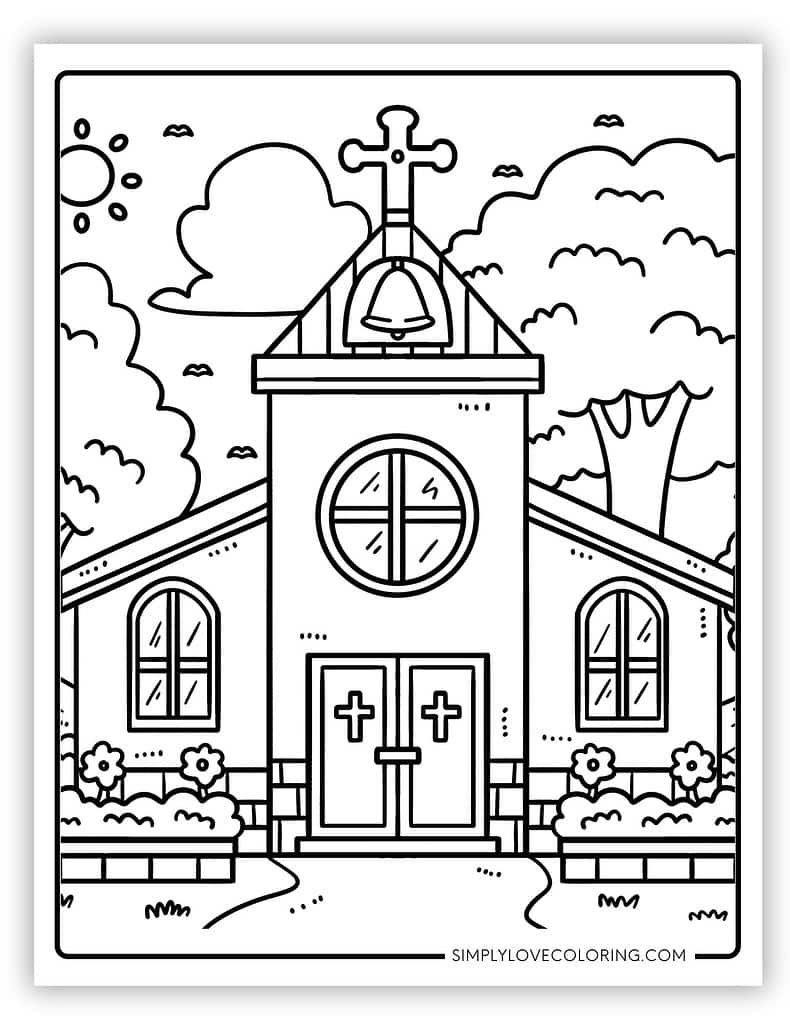 printable coloring pages for church printable coloring pages for church
