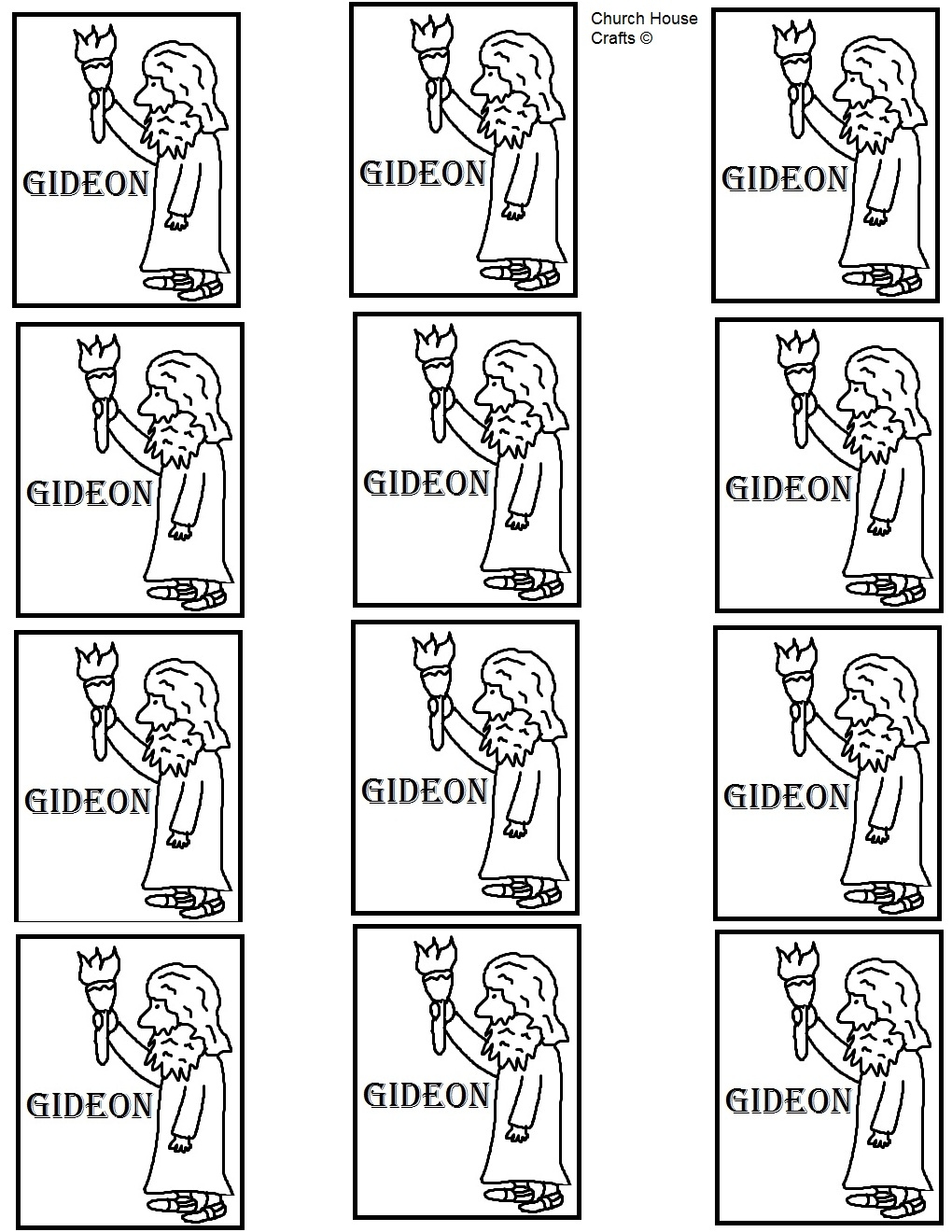 free printable coloring pages gideon