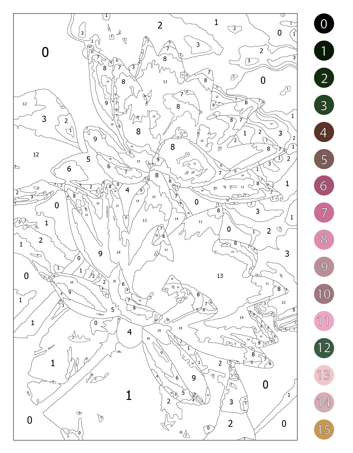 Color By Number For Adults