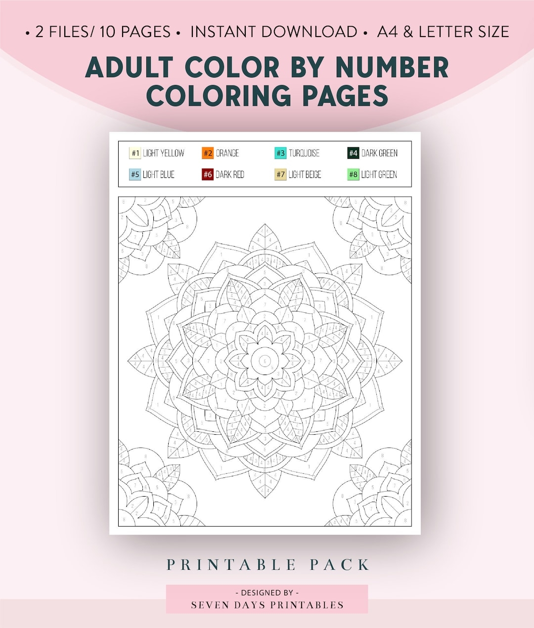 Color By Numbers For Adults Color By Numbers Mandela Pattern Printable Printable Coloring Pages Adult Instant Download A4 Letter Size Etsy Color By Numbers For Adults Color By Numbers Mandela Pattern Printable Printable Coloring Pages Adult Instant Download A4 Letter Size Etsy