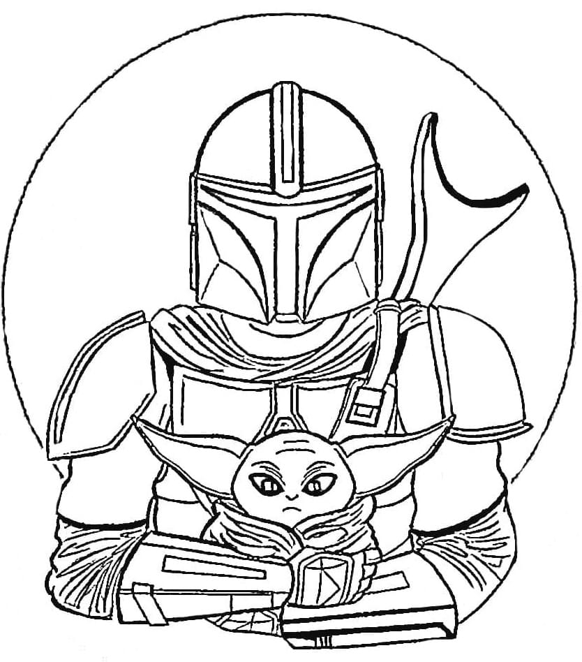Coloring Book Coloring Pages Baby Yoda The Mandalorian And Baby Yoda Free Kids Colouring Book