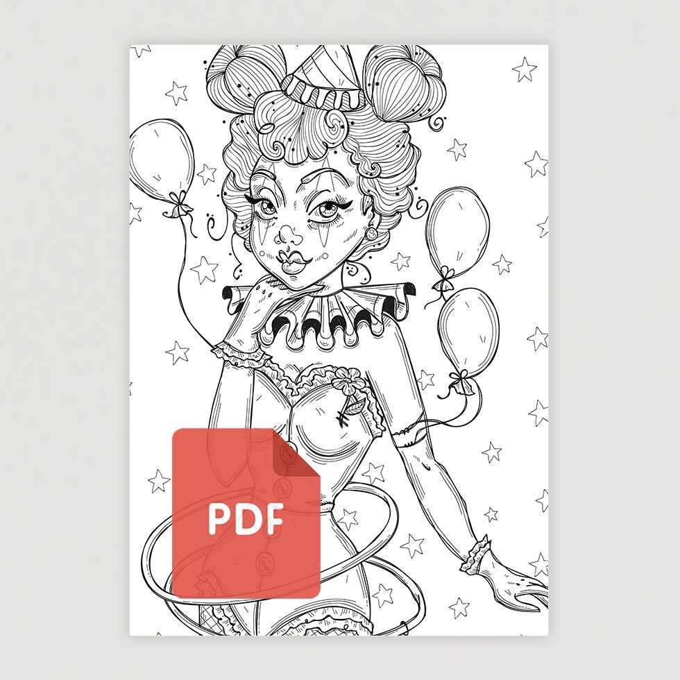 Coloring Page PDF pinups Selection 5 Etsy Coloring Page PDF pinups Selection 5 Etsy