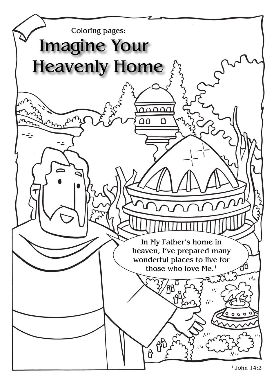 Coloring Pages Imagine Your Heavenly Home My Wonder Studio