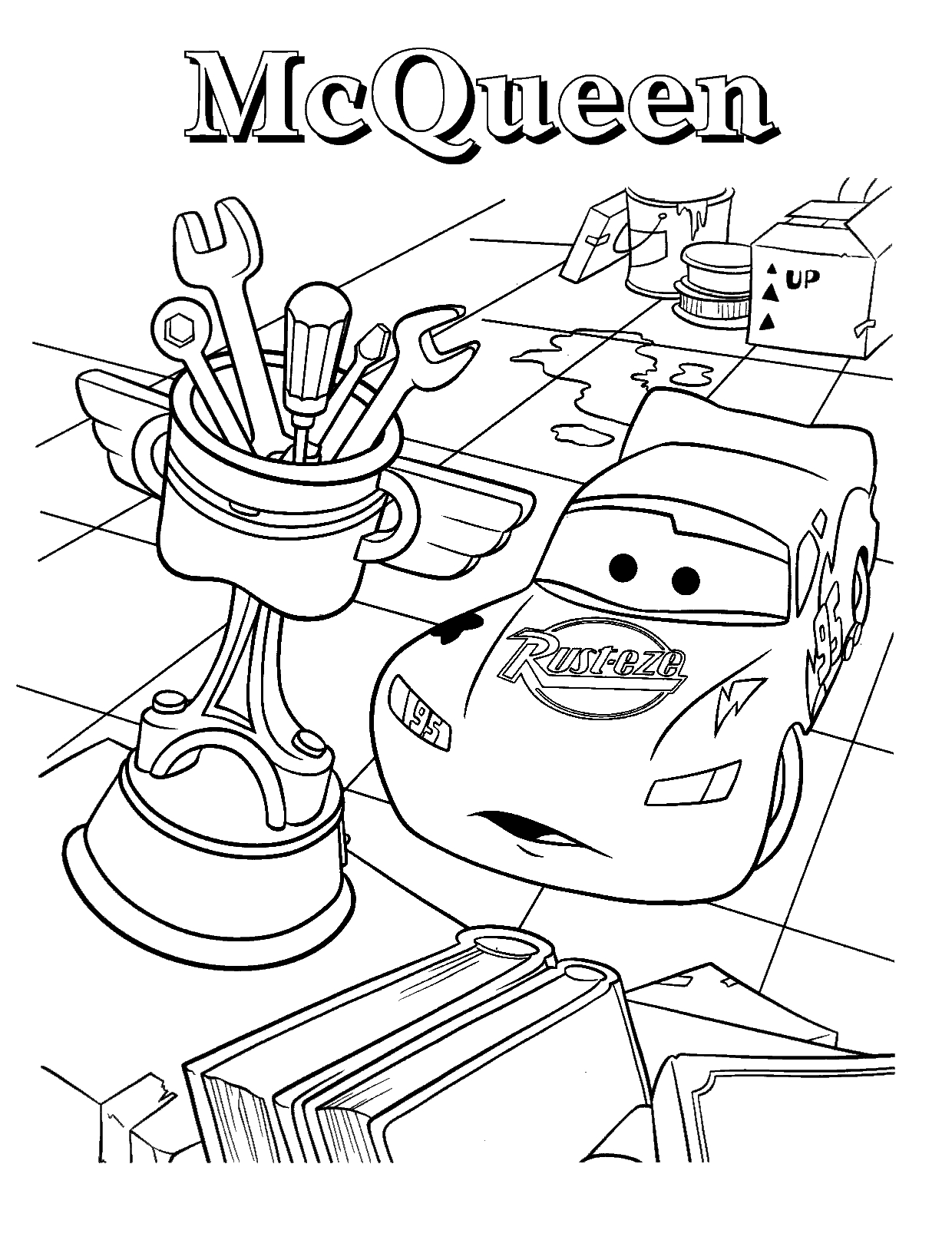Coloring Pages Print Free Lightning Mcqueen Coloring Pages