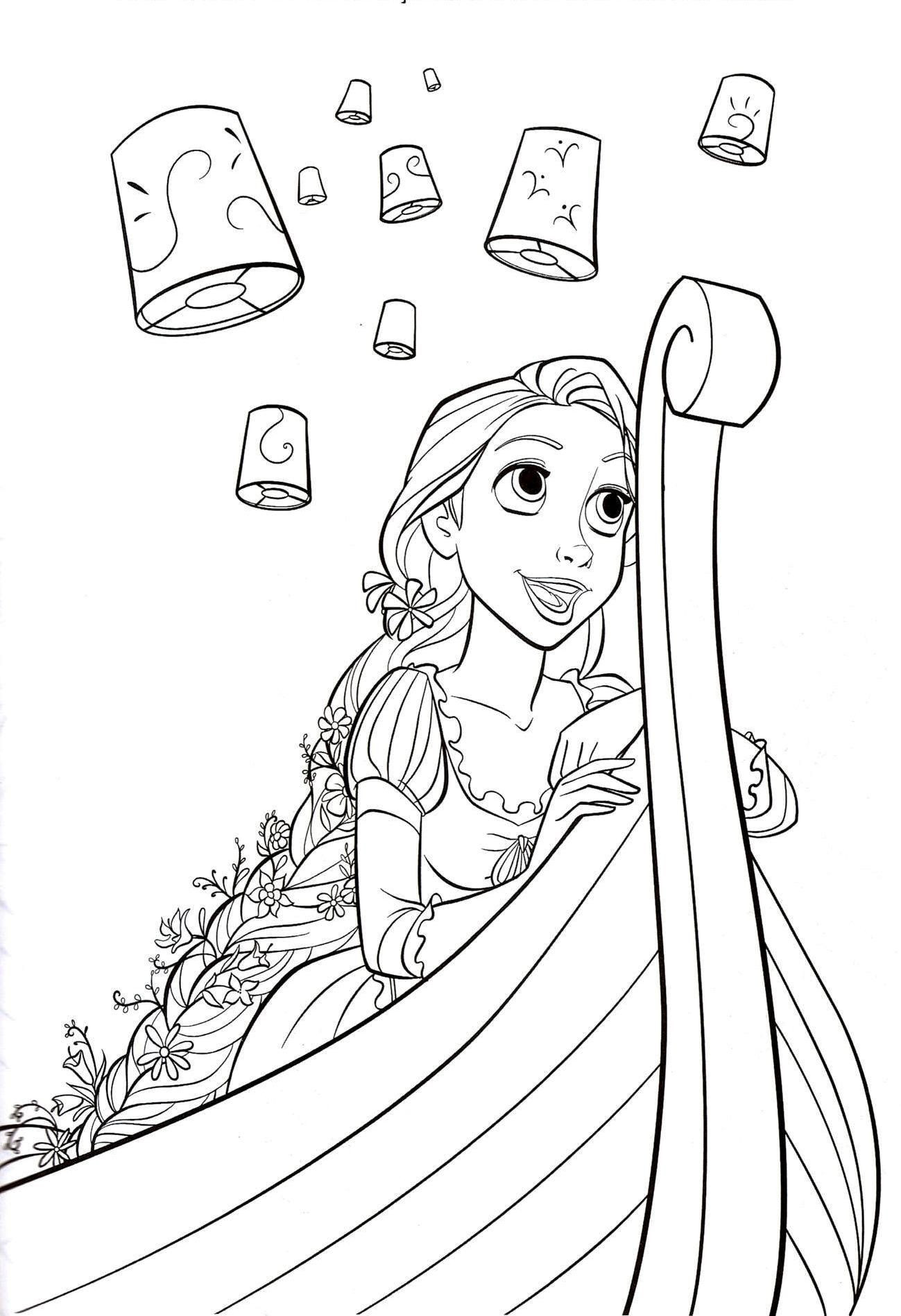 Coloring Pages Rapunzel Coloring Pages Disney Free Printable