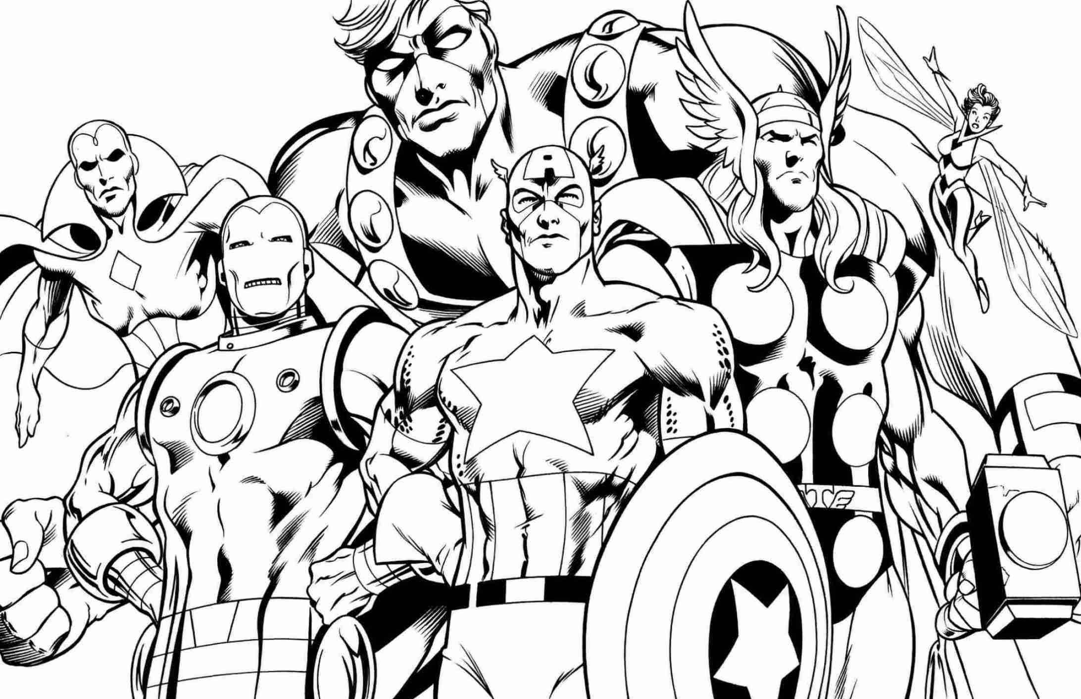 Coloring Pages Superhero Coloring Page Avengers