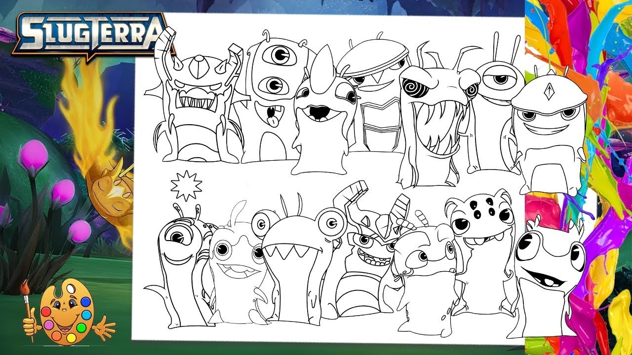 Coloring Slugterra Slugs Super Combo Coloring Book Pages YouTube