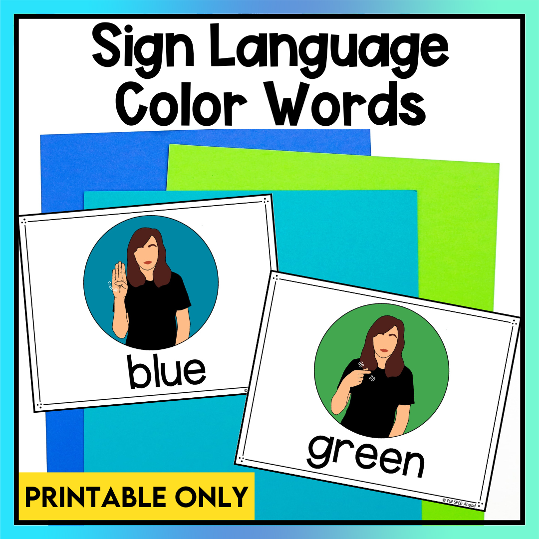 sign language colors printable