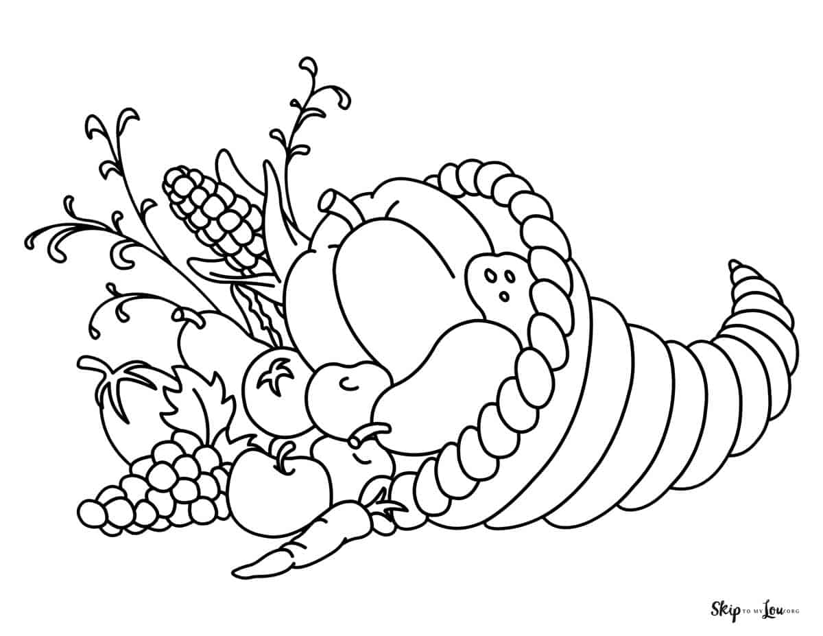 Cornucopia Coloring Pages Skip To My Lou Cornucopia Coloring Pages Skip To My Lou