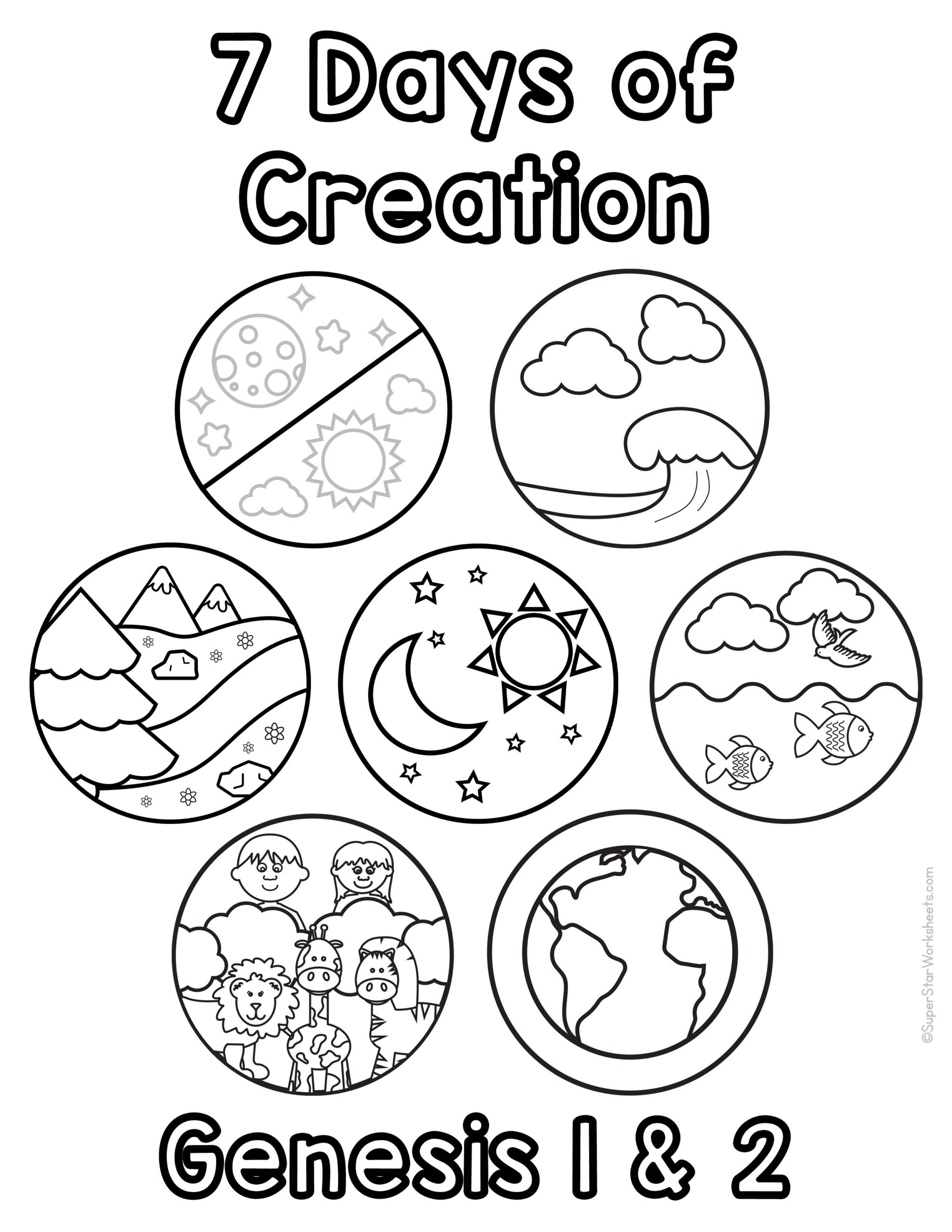 Creation Coloring Pages Free Printables Superstar Worksheets Creation Coloring Pages Free Printables Superstar Worksheets