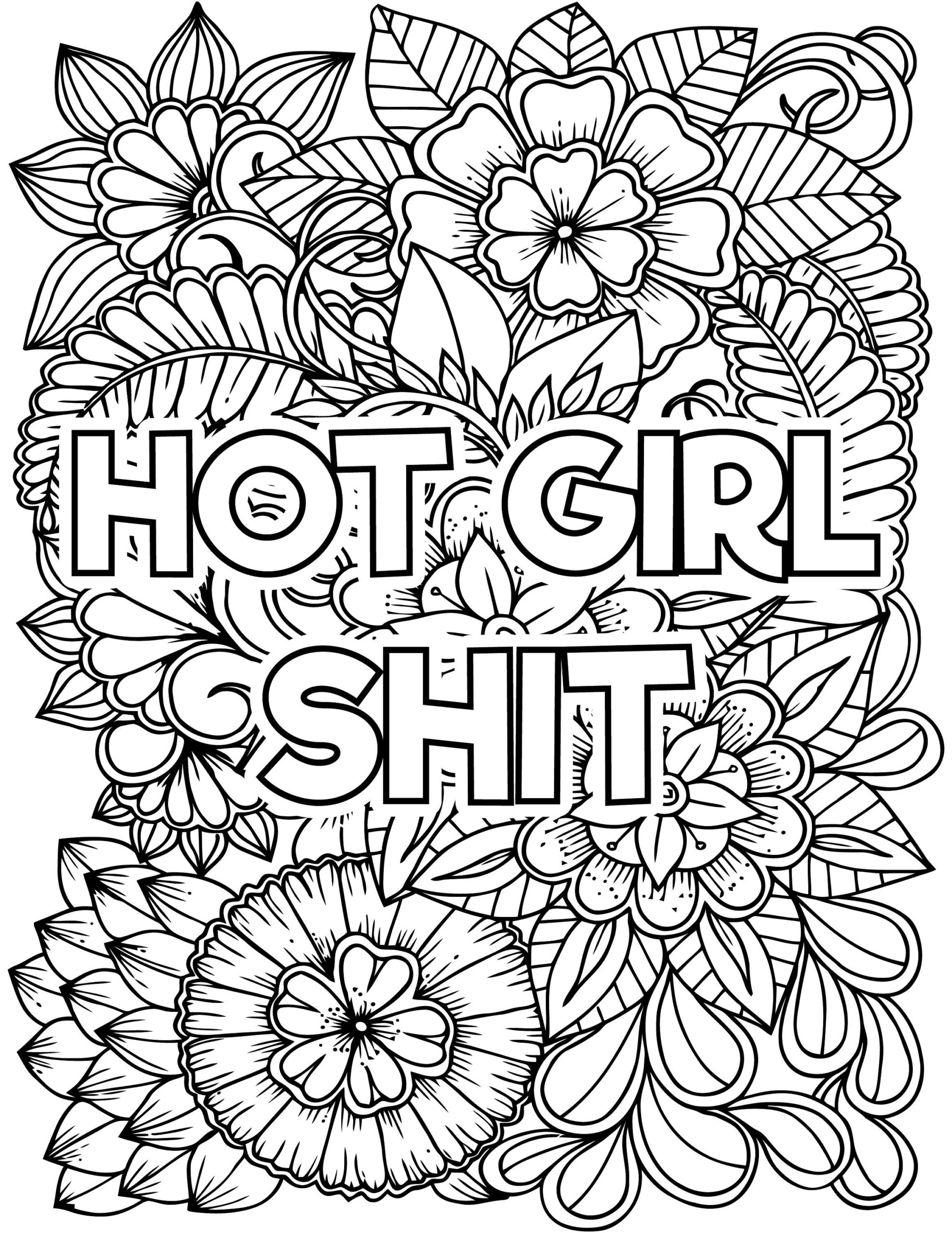 Curse Word Adult Coloring Pages 10 Printable Designs digital Download Etsy