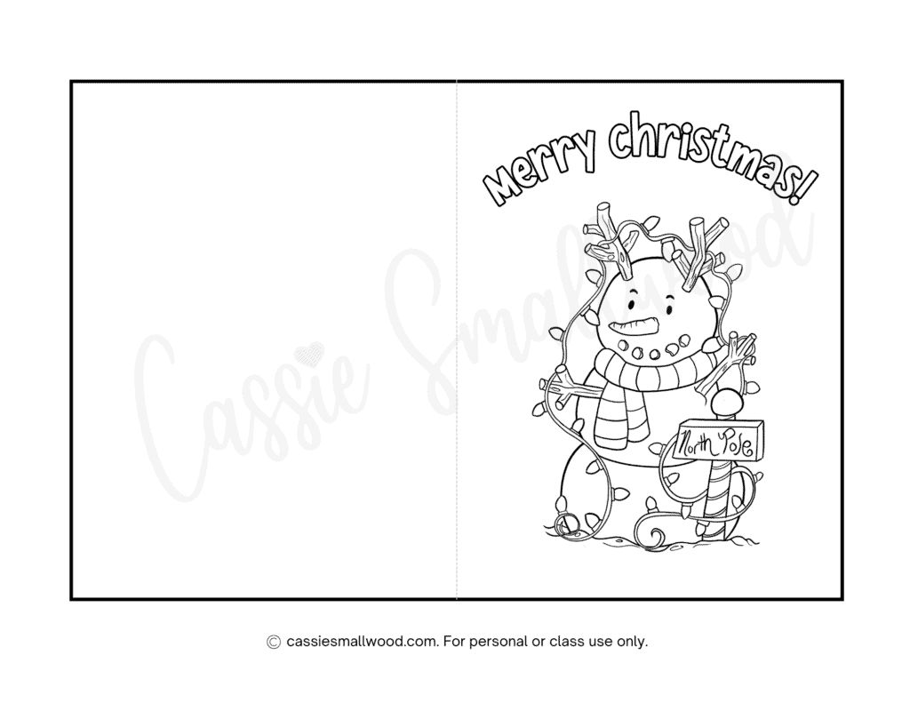 printable christmas cards to color