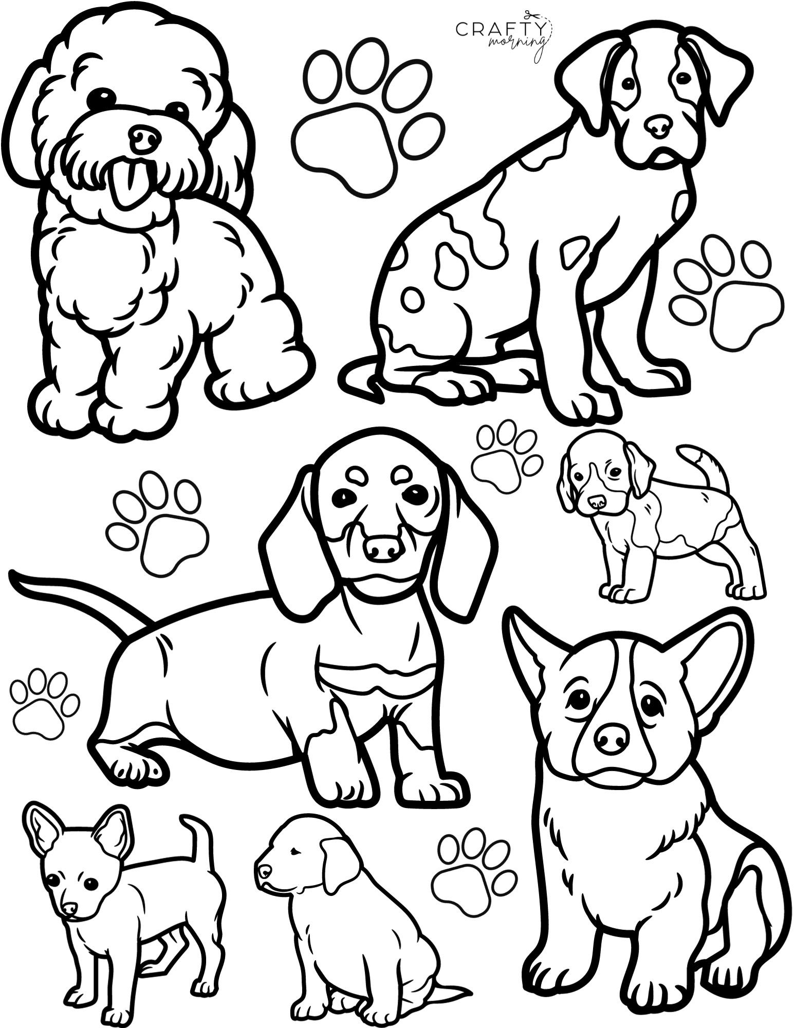 Cute Dog Coloring Pages To Print Crafty Morning