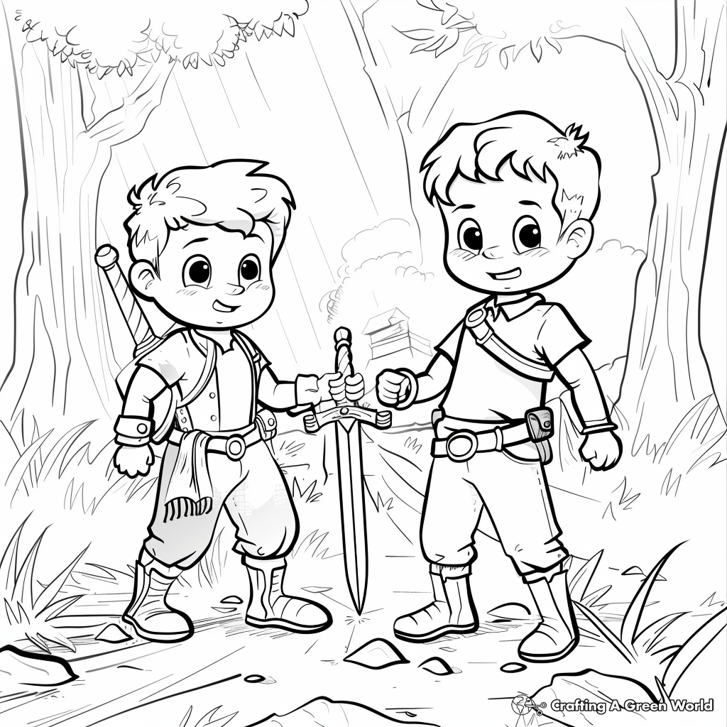 David And Jonathan Coloring Pages Free Printable 