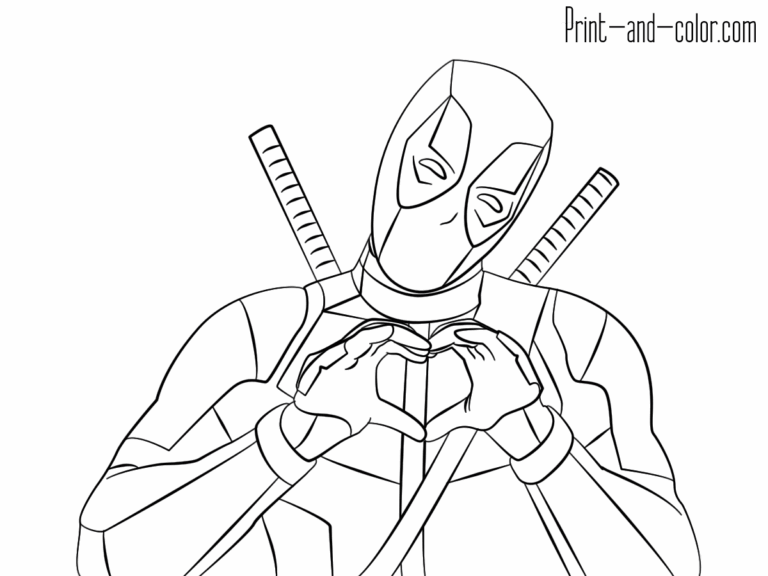 Deadpool Coloring Pages Print And Color