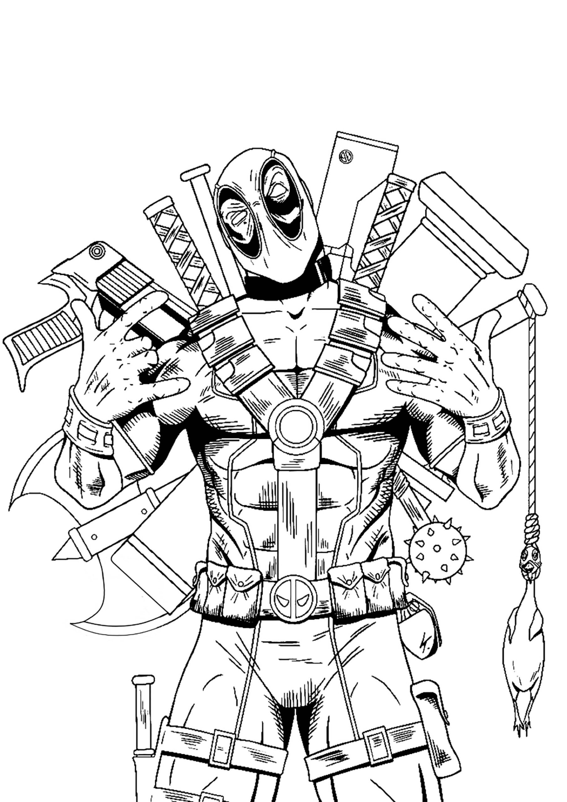 Deadpool Deadpool Coloring Pages