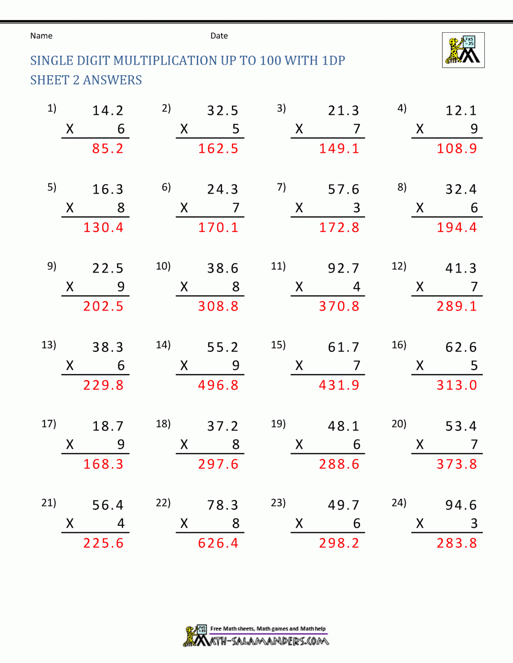 Decimal Multiplication Worksheets 5th Grade Decimal Multiplication Worksheets 5th Grade