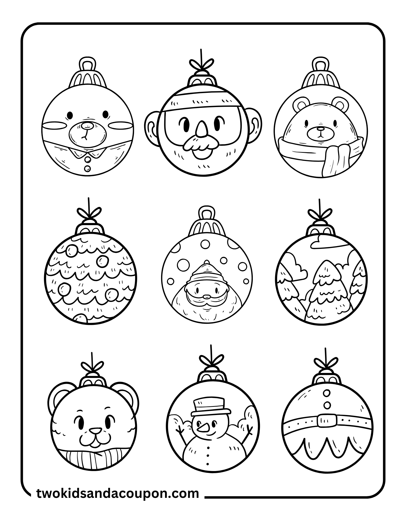 Deck The Halls With 8 Christmas Ornament Coloring Pages Deck The Halls With 8 Christmas Ornament Coloring Pages