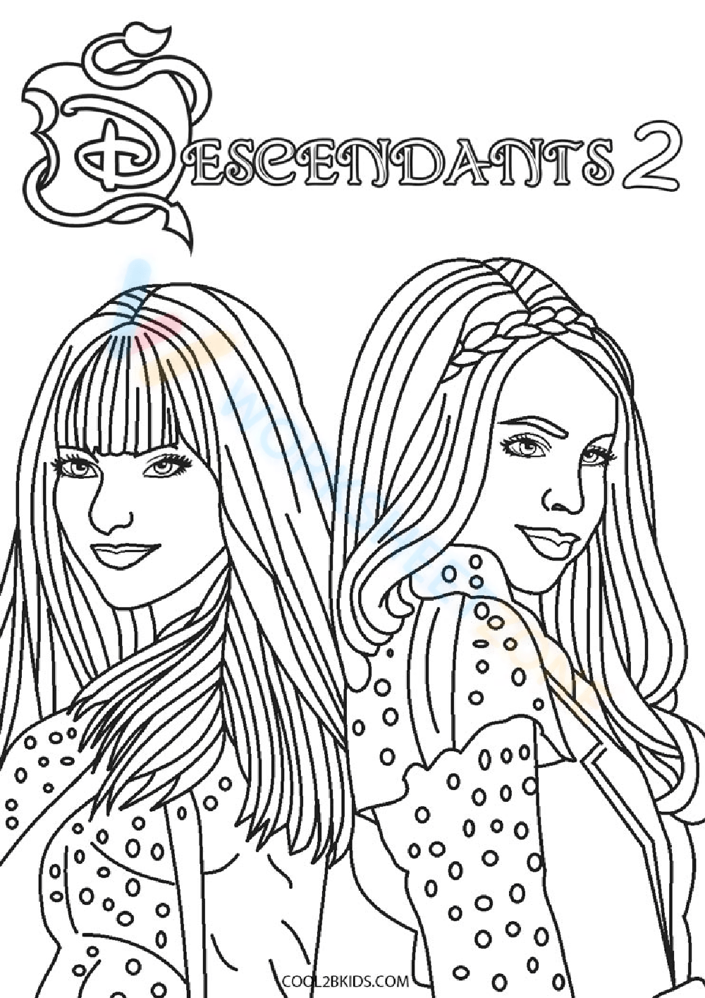 Descendants Coloring Pages Printables Worksheetzone Coloring