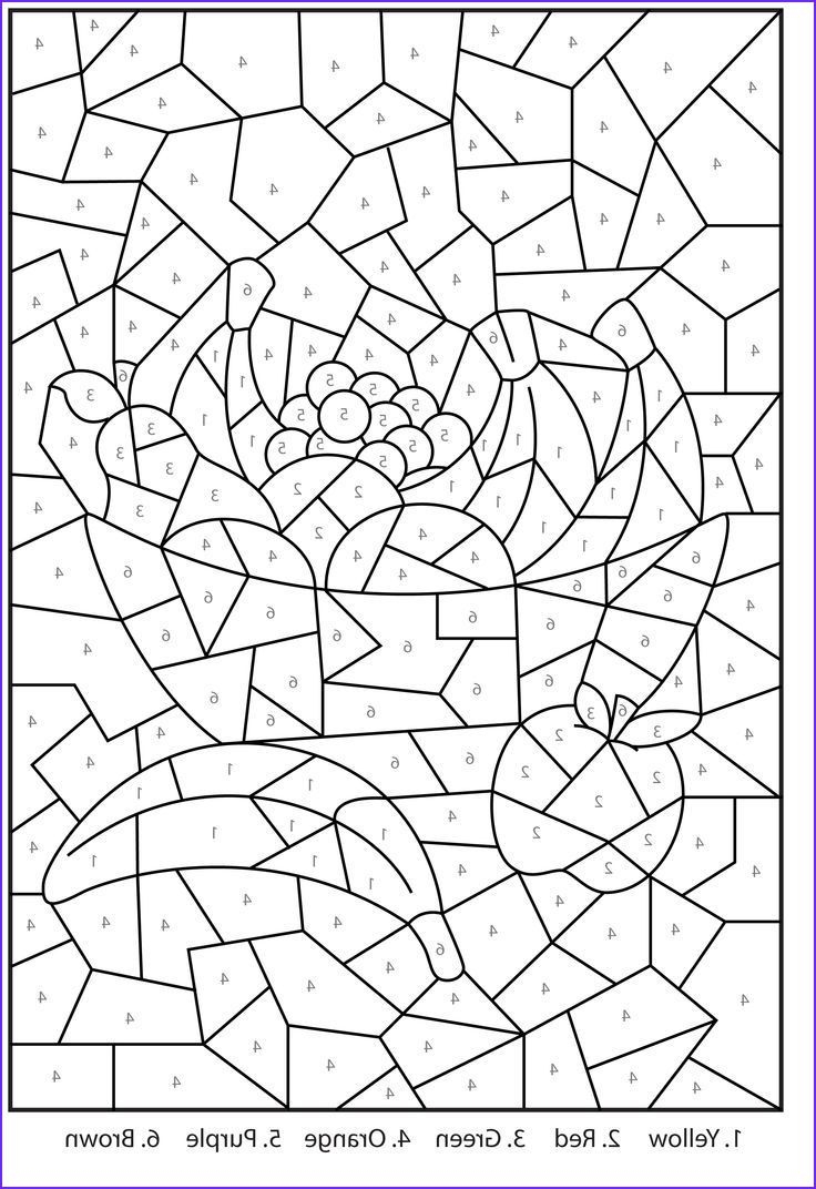 Difficult Color By Number Coloring Page For Kids Difficult Color By Number Coloring Page For Kids