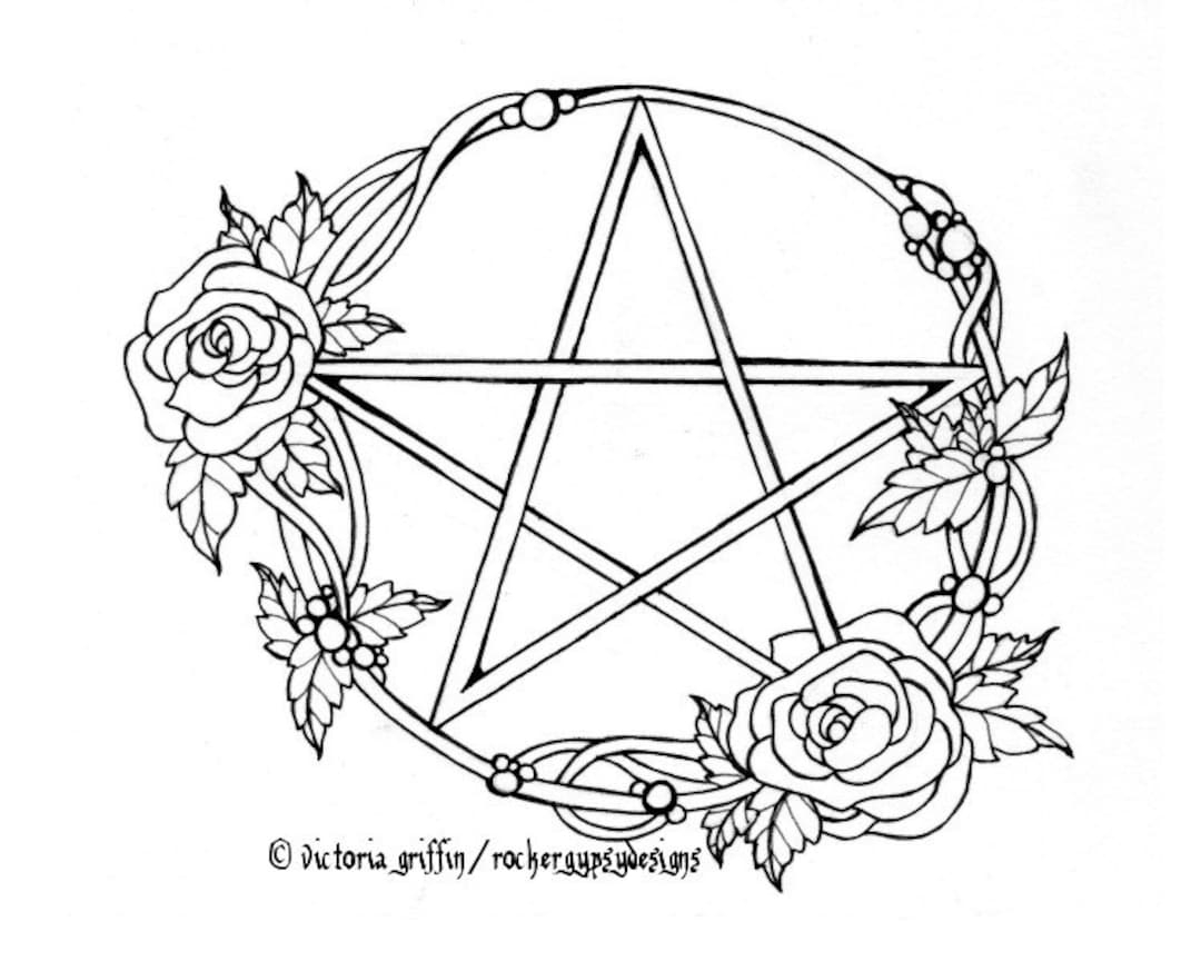 free printable wiccan coloring pages