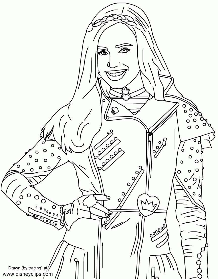 Disney s Descendants 2 Printable Coloring Pages Disneyclips