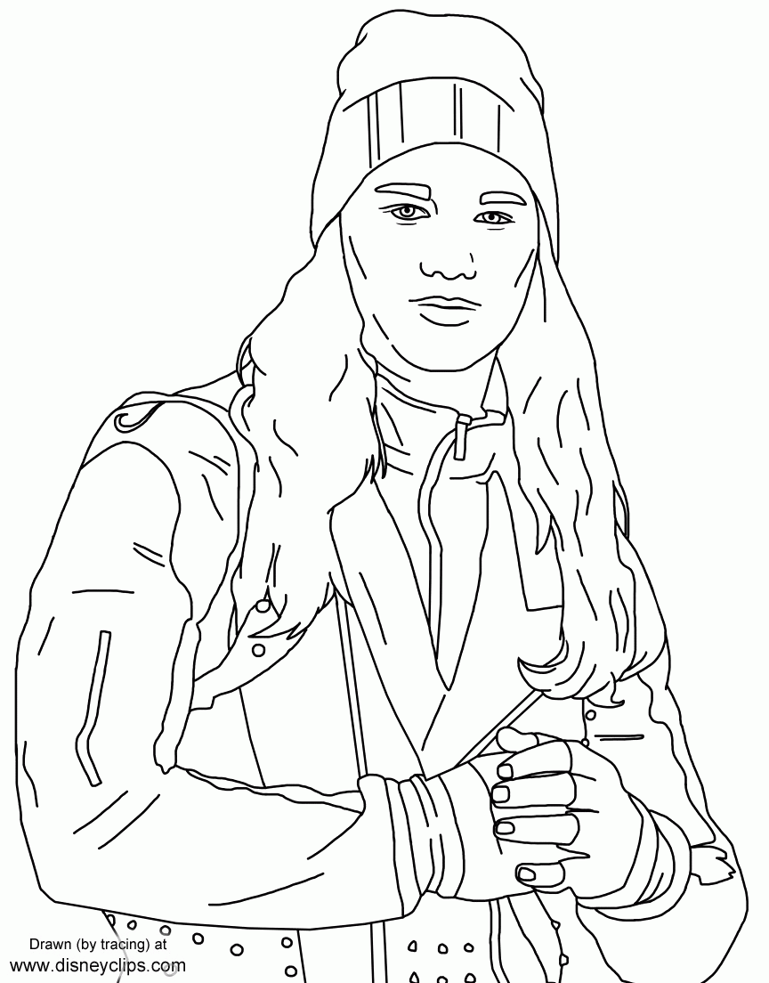 free printable descendants 2 coloring pages