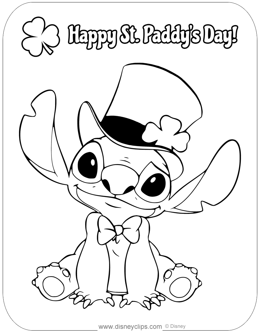 Disney Saint Patrick s Day Coloring Pages Disneyclips