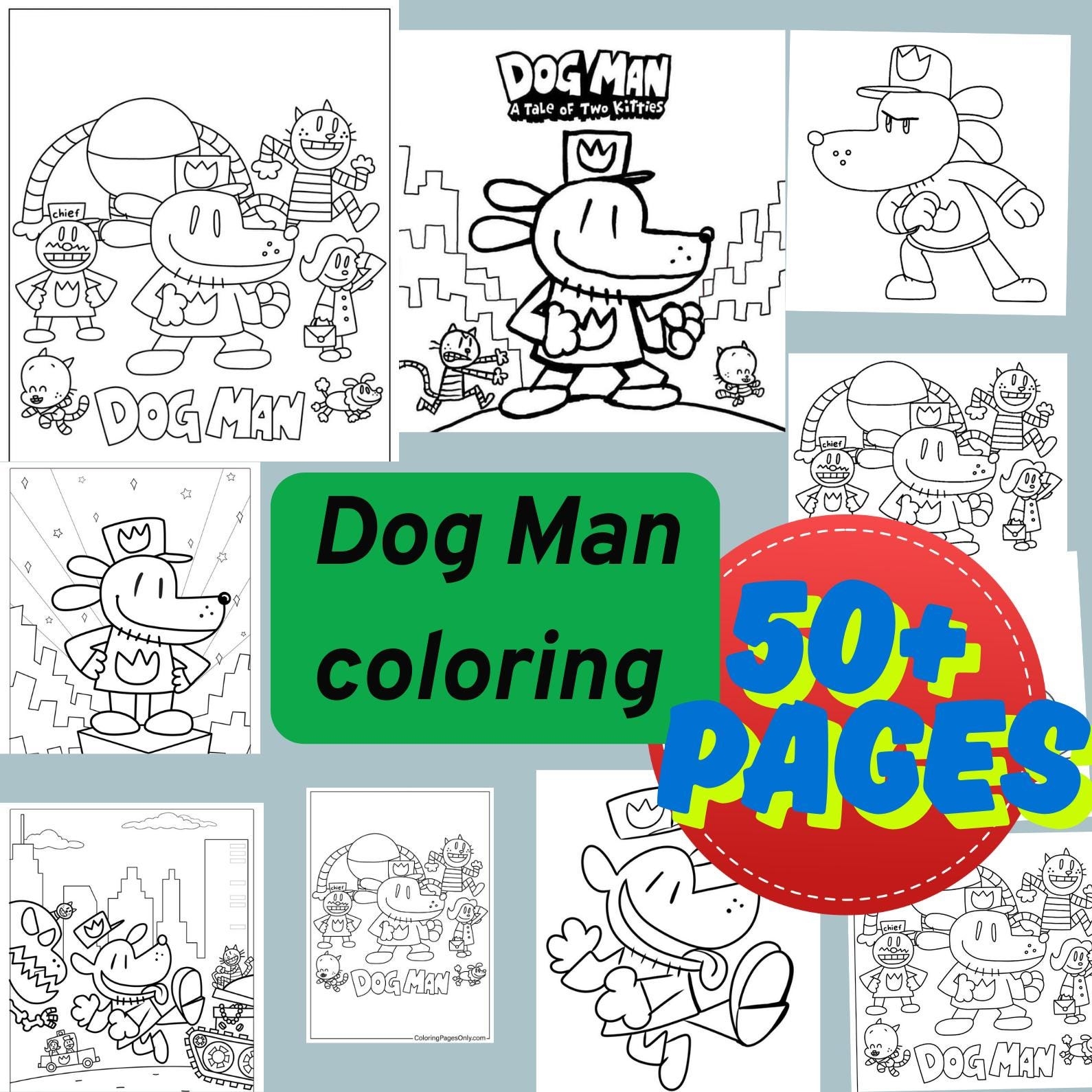 dogman coloring pages printable