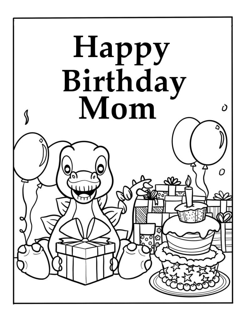 Download Our Printable Dinosaur Happy Birthday Coloring Pages For Free Download Our Printable Dinosaur Happy Birthday Coloring Pages For Free