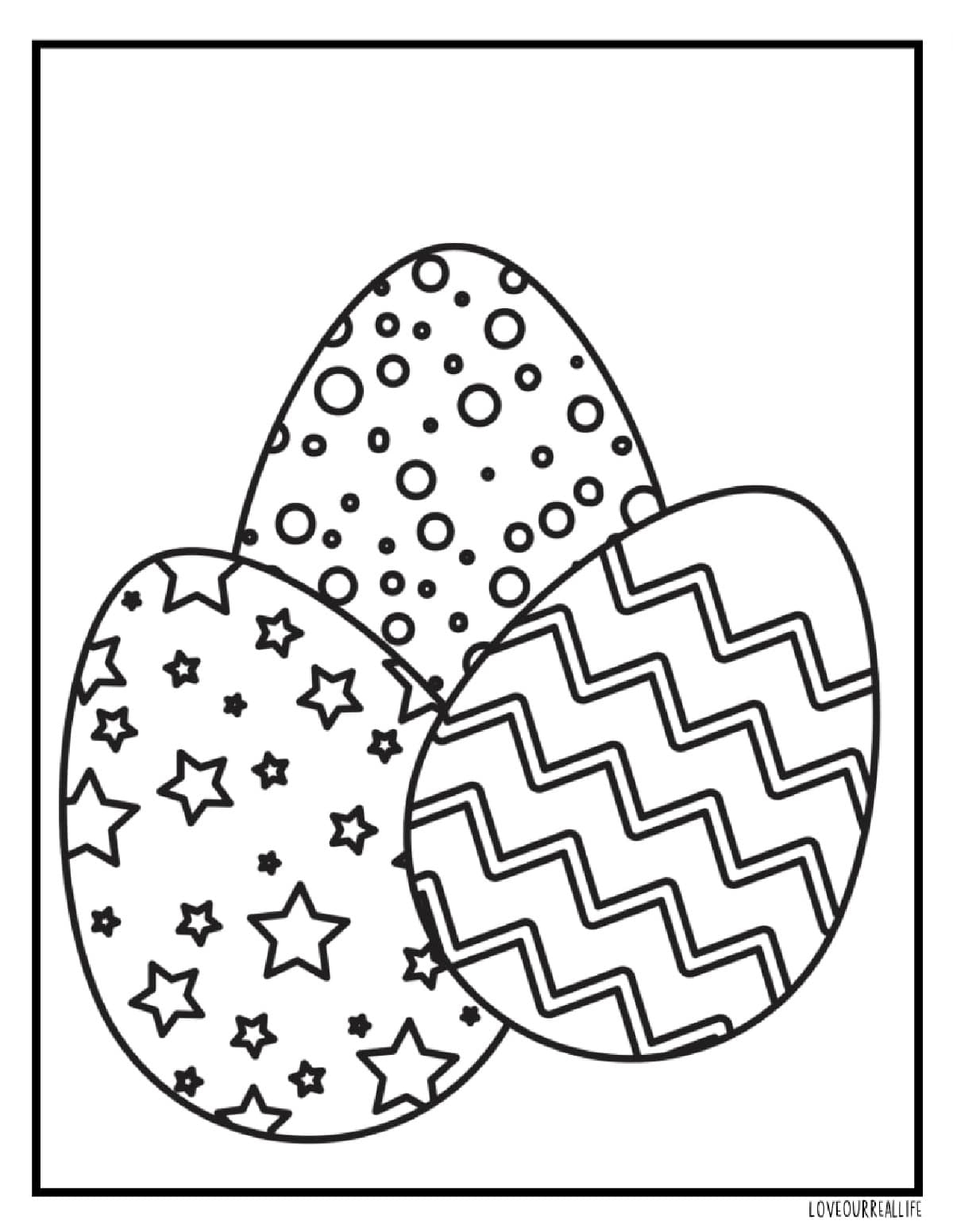 Easter Egg Coloring Pages And FREE Printable Egg Templates Love Our Real Life