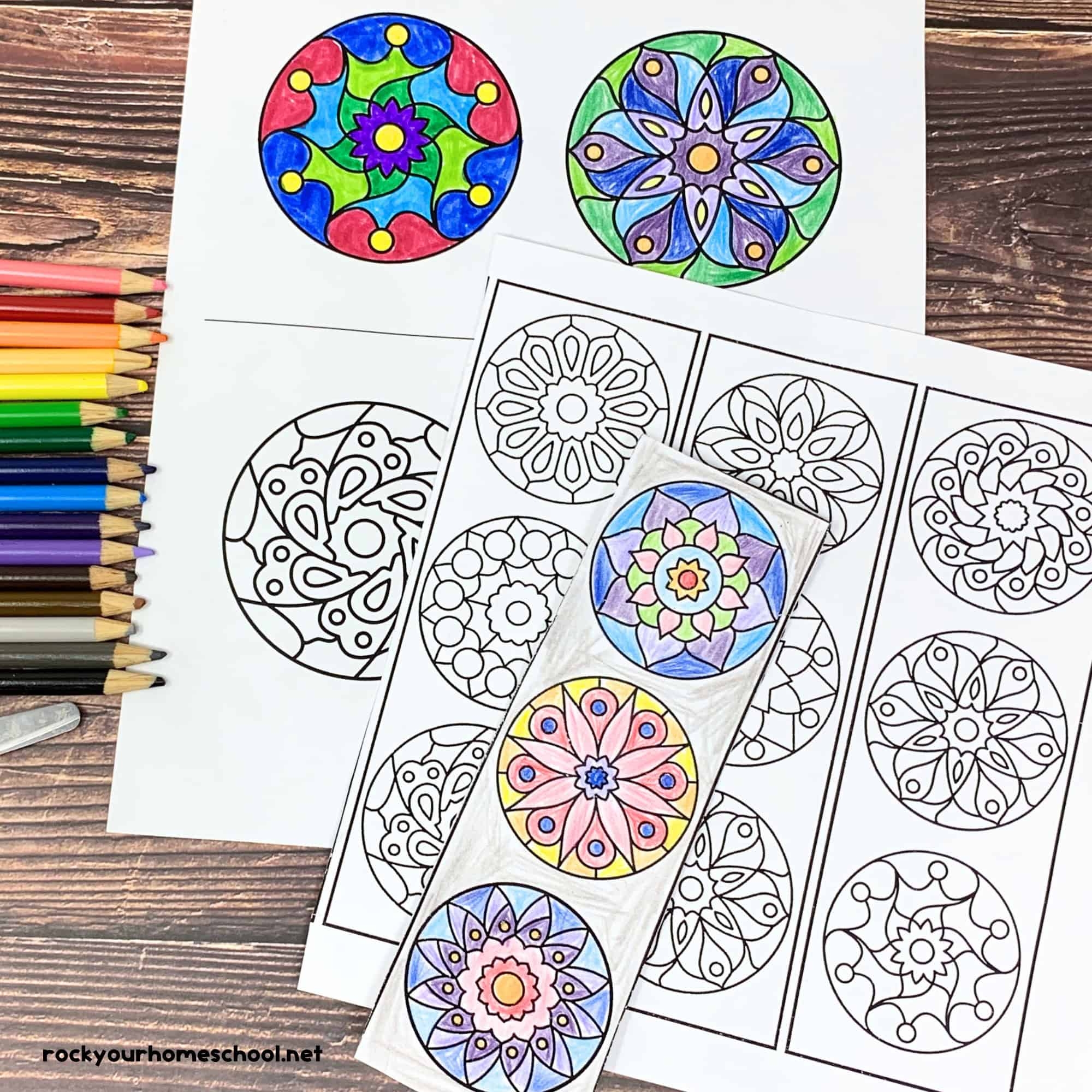 Easy Mandala Coloring Pages Bookmarks For Relaxation Free Rock Your Homeschool Easy Mandala Coloring Pages Bookmarks For Relaxation Free Rock Your Homeschool