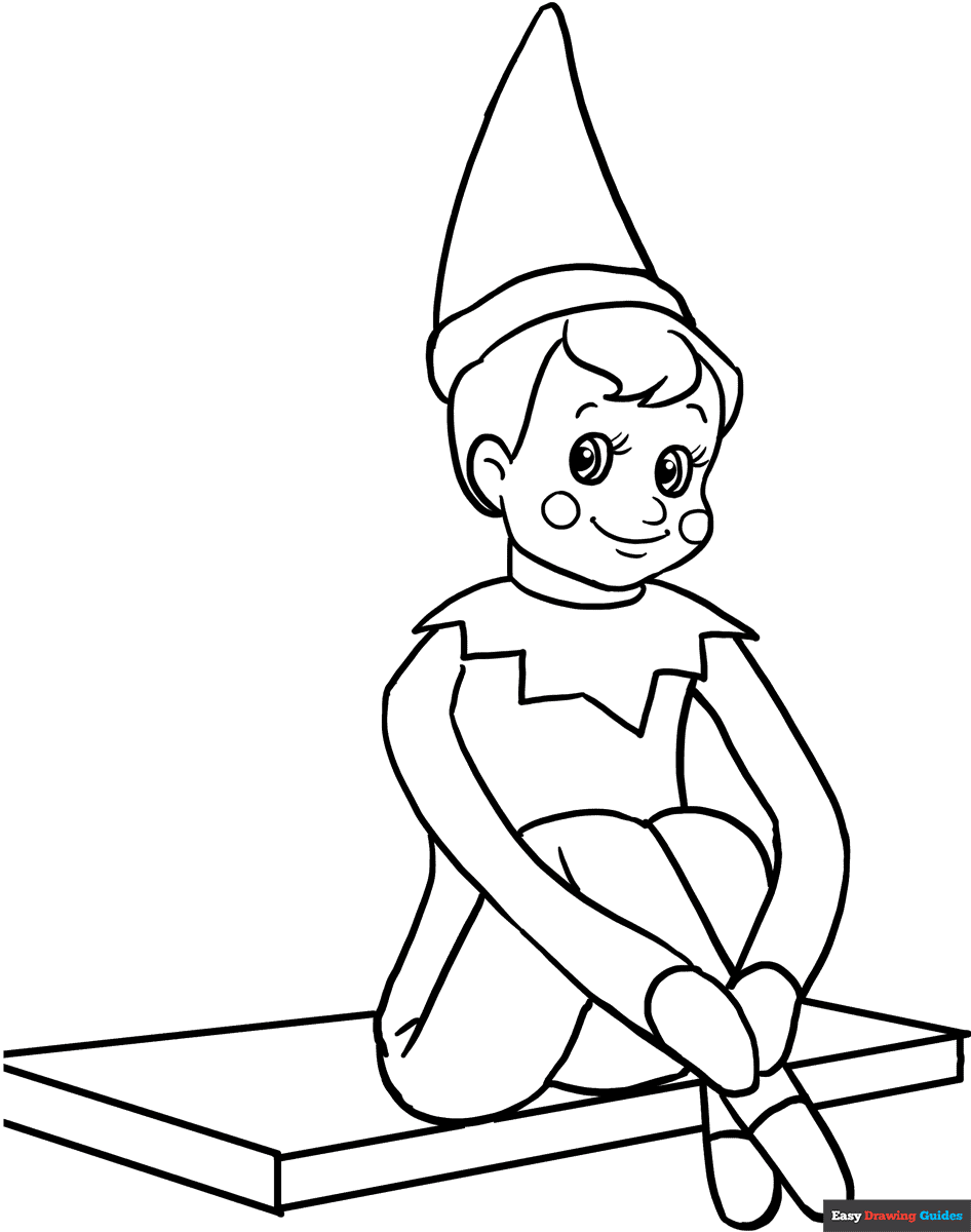 printable elf on the shelf coloring pages