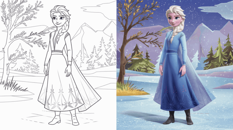 Elsa Coloring Pages From Frozen 40 Free Printable PDF 