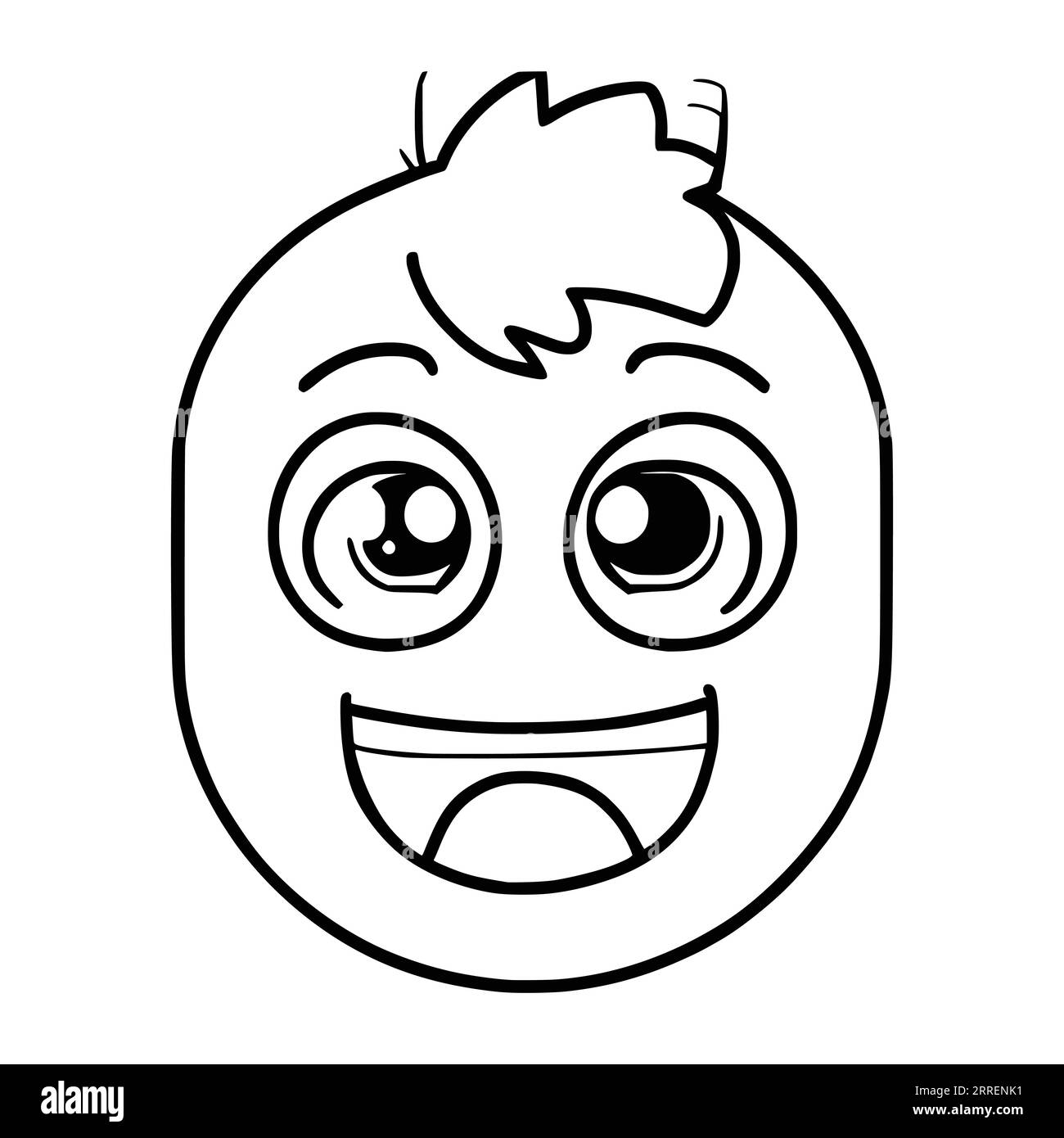 Emoji Coloring Pages Printable Black And White Stock Photos Images Alamy