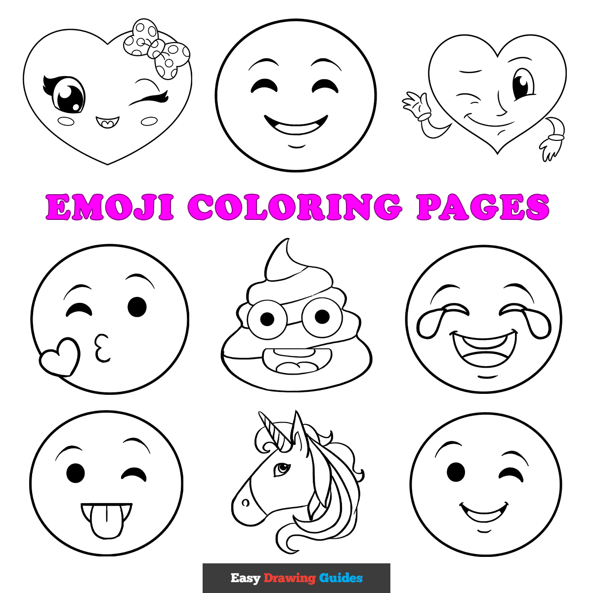 emoji coloring pages printable
