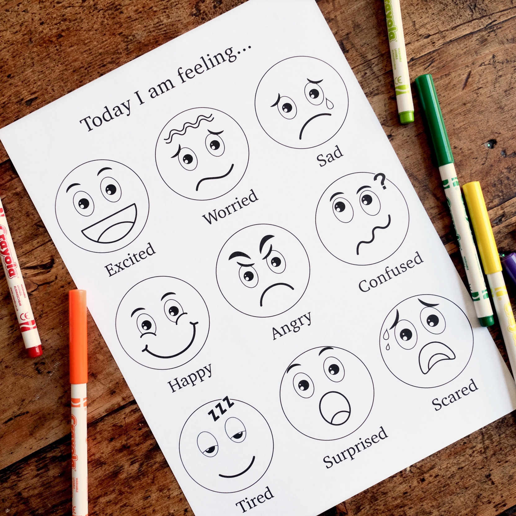 Emotions Colouring Sheet Today I Am Feeling 9 Emotion Faces 12 Emotion Faces Printable Digital Download Etsy Emotions Colouring Sheet Today I Am Feeling 9 Emotion Faces 12 Emotion Faces Printable Digital Download Etsy