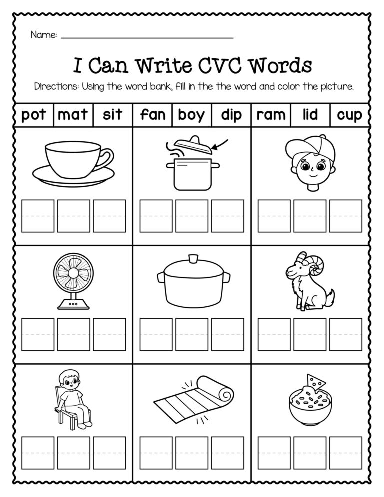 Engaging CVC Words Worksheets For Kindergarten And 1st Grade Phonics Made By Teachers