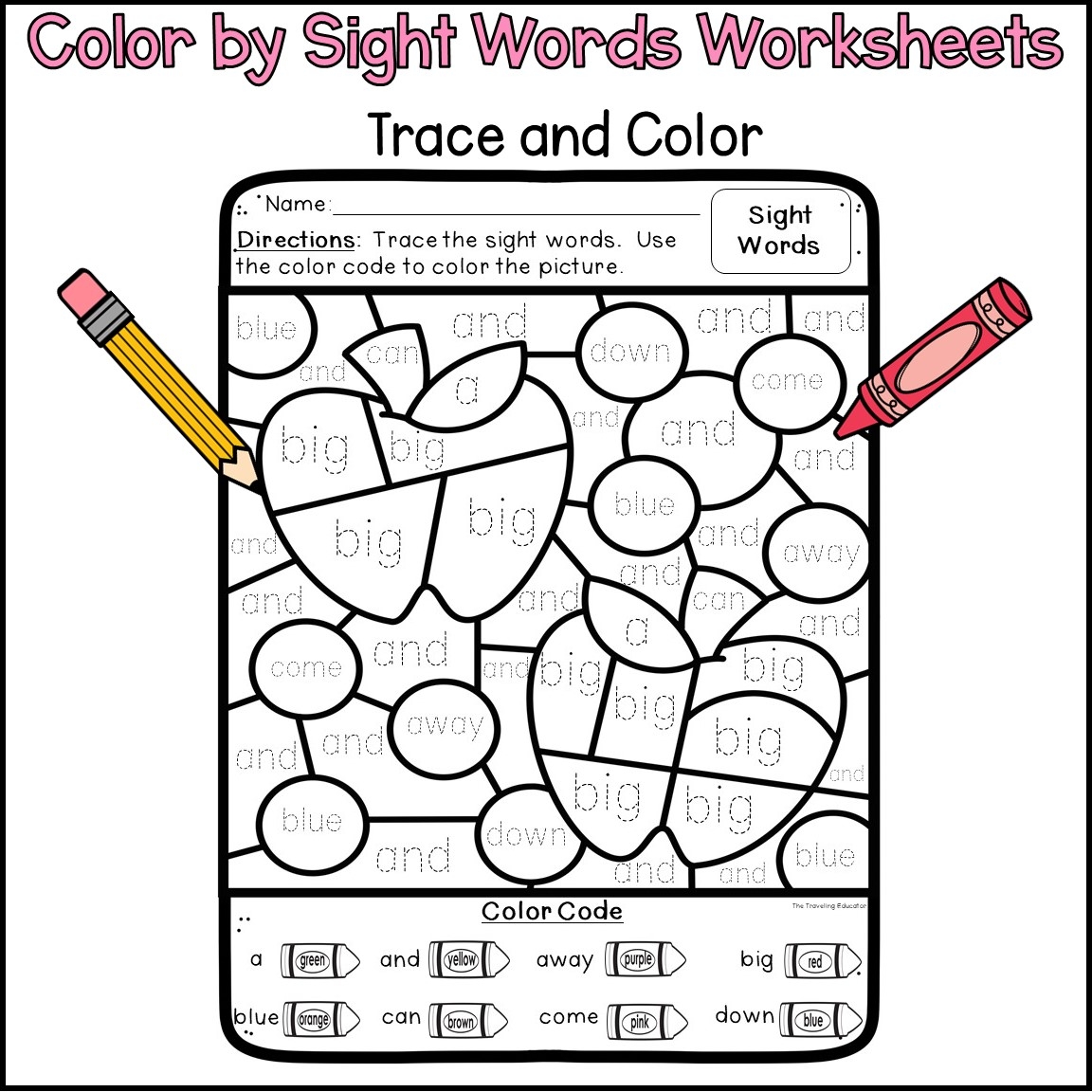 Fall Coloring Pages Color By Sight Words For Pre K And Kindergarten Made By Teachers