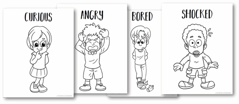 Feelings Coloring Pages