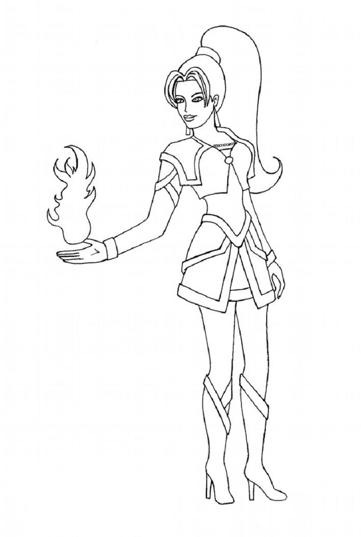 free printable girl superhero coloring pages