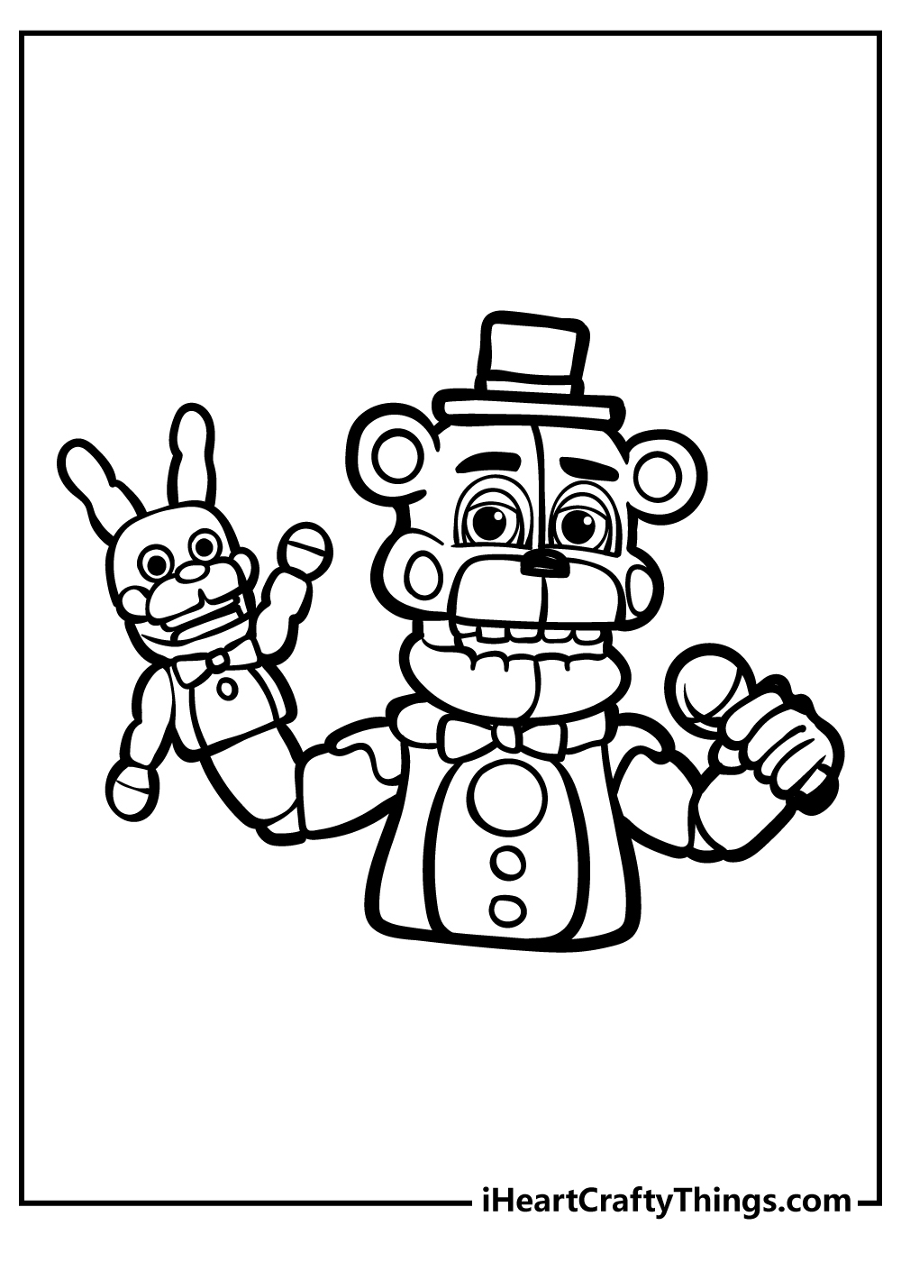 five nights at freddy's printable coloring pages
